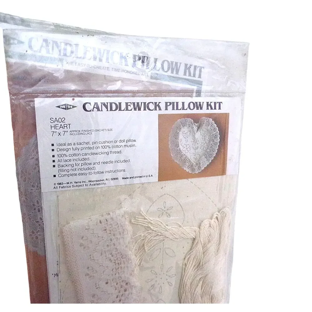 4 Vtg Candlewick Pillow Kits 7